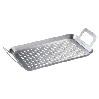 Perforert grillplate i rustfritt stål, 34 x 19 cm - Westmark