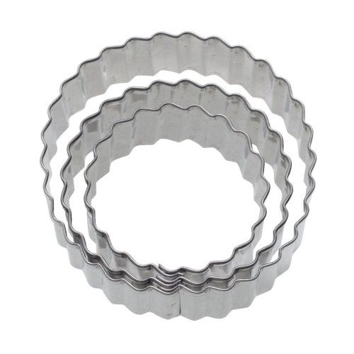 Pepperkakeform, Rund bølget, 4, 5 og 6 cm, 3-pk - Westmark