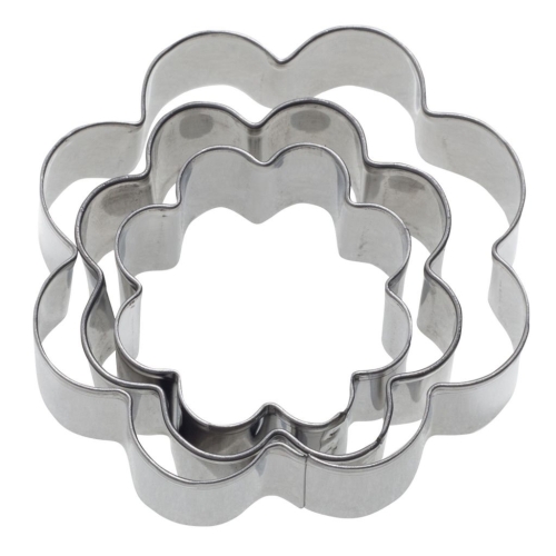 Pepperkakeform, Blomst, 4, 5 og 6 cm, 3-pk - Westmark