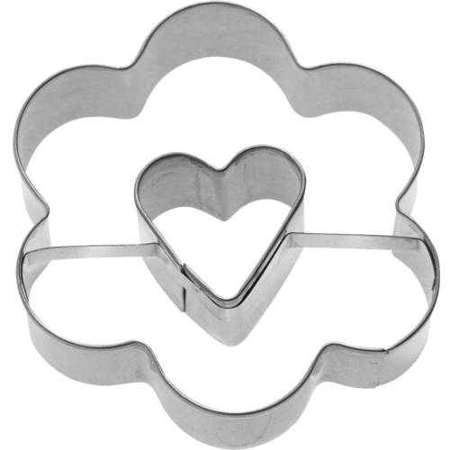 Pepperkakeform, Blomst med hjerte, 6,5 cm - Westmark