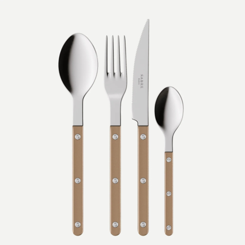 Bestikksett, 24 deler, Bistrot Pearly, Caramel - Sabre Paris