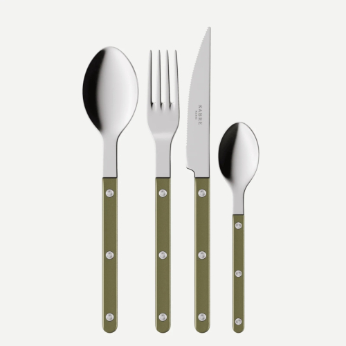 Bestikksett, 24 deler, Bistrot Pearly, Olive - Sabre Paris