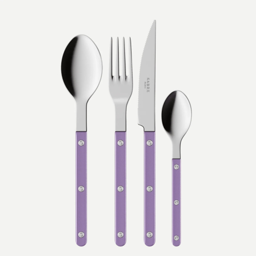 Bestikksett, 24 deler, Bistrot Pearly, Purple - Sabre Paris