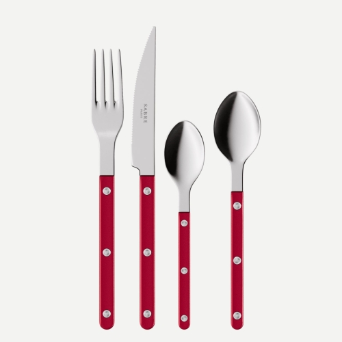 Bestikksett, 24 deler, Bistrot Pearly, Red - Sabre Paris