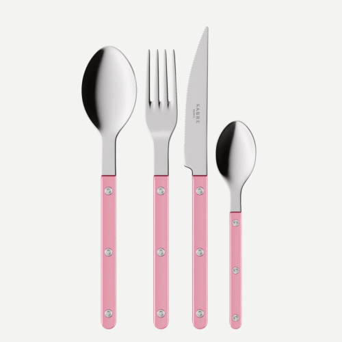 Bestikksett, 24 deler, Bistrot Pearly, Soft pink - Sabre Paris