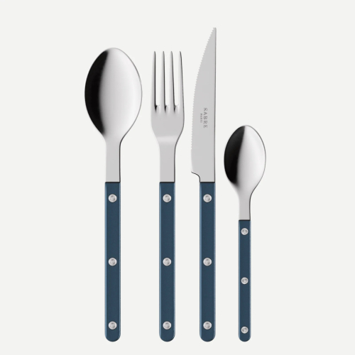 Bestikksett, 24 deler, Bistrot Pearly, Steel blue - Sabre Paris