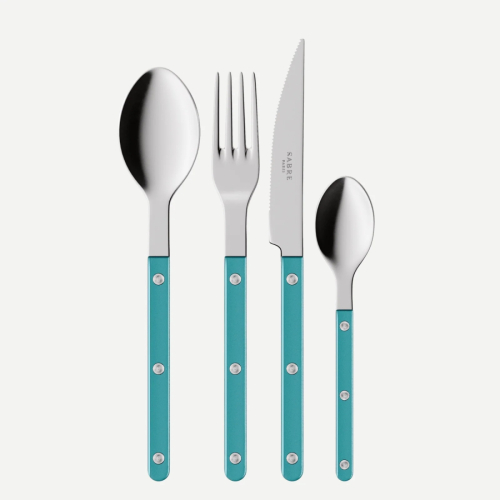 Bestikksett, 24 deler, Bistrot Pearly, Turquoise - Sabre Paris