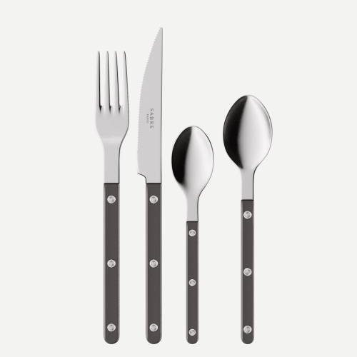 Bestikksett, 4 deler, Bistrot Pearly, Dark grey - Sabre Paris