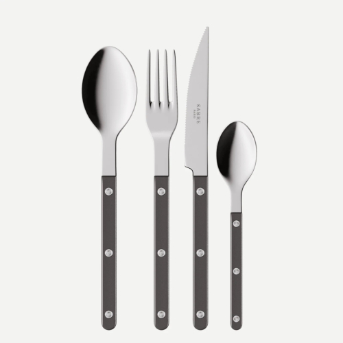 Bestikksett, 4 deler, Bistrot Pearly, Dark grey - Sabre Paris