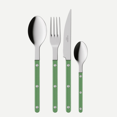 Bestikksett, 4 deler, Bistrot Pearly, Garden green - Sabre Paris