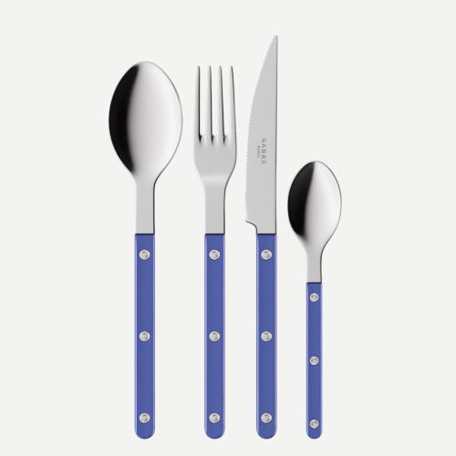 Bestikksett, 4 deler, Bistrot Pearly, Lapis blue - Sabre Paris