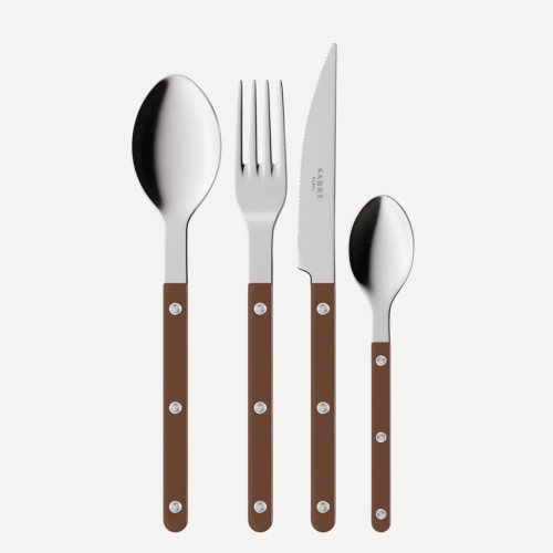 Bestikksett, 4 deler, Bistrot, Chocolate - Sabre Paris