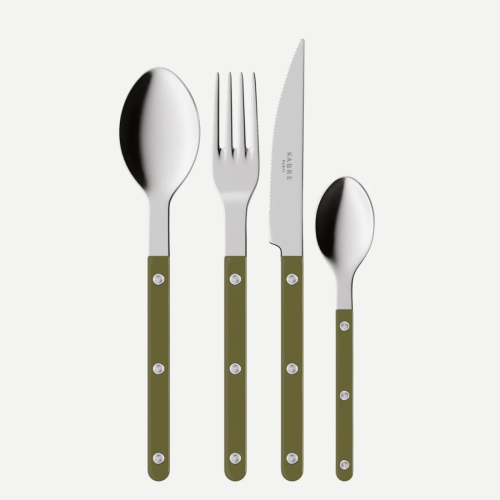 Bestikksett, 4 deler, Bistrot, Green fern - Sabre Paris