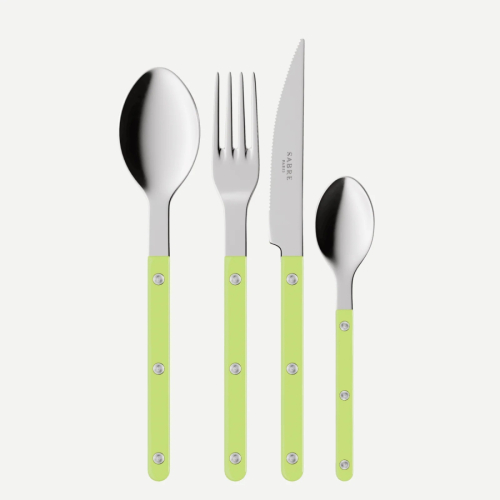Bestikksett, 4 deler, Bistrot, Lime - Sabre Paris