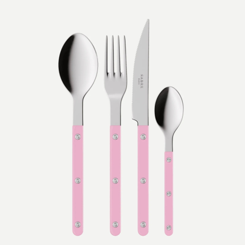 Bestikksett, 4 deler, Bistrot, Pink - Sabre Paris