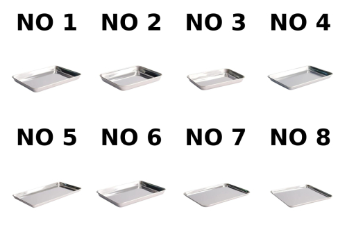 Japansk brett i rustfritt stål, Bakozara - 5 pack