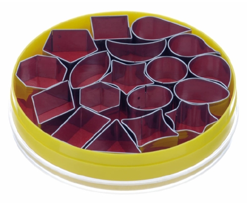 Små utstikkere, blandede geometriske former, sett med 18 deler - Schneider