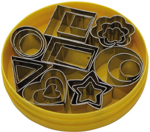 Små utstikkere, blandede geometriske former i flere størrelser, sett med 24 deler - Schneider