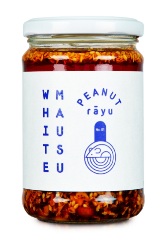 Peanut Rãyu, sprø chili-olje med peanøtter og sesam, 240 g - White Mausu