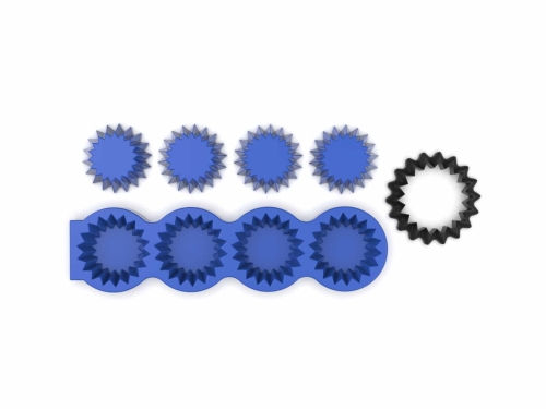 Silikonform, Sharp Tartelette Mold - Moldbrothers