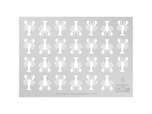 Sjablonplate, Lobster Stencil - Moldbrothers