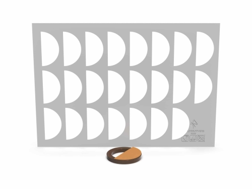 Sjablonplate, 1/2 Circle Stencil - Moldbrothers
