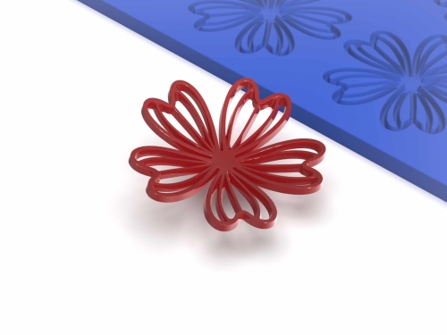 Silikonform, Flower Tuille - Mallow - Moldbrothers