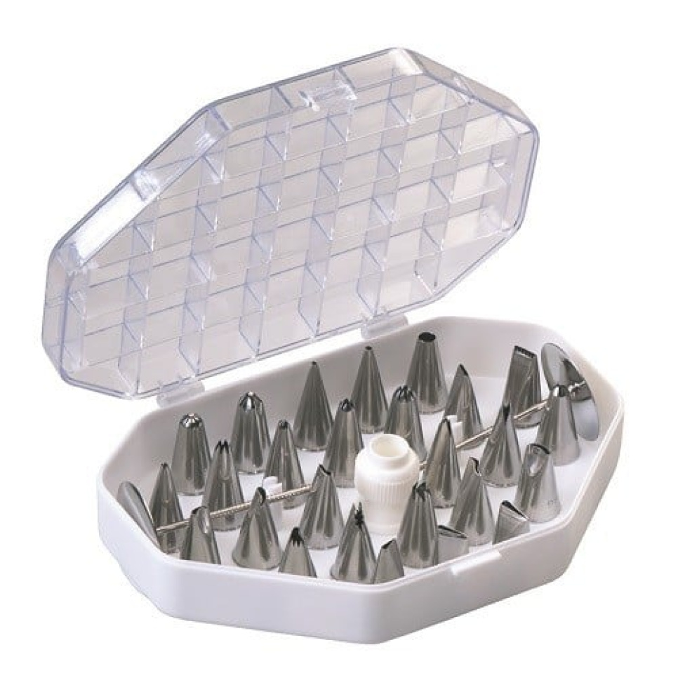 Pakke med 26 tipper i rustfritt stål - Martellato i gruppen Baking / Bakeredskaper / Sprøyteposer og Tupper hos The Kitchen Lab (1710-18991)