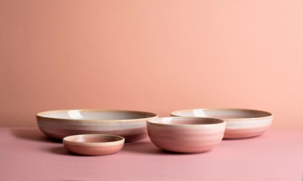 Dyp tallerken 25 cm, Pink pott- Bonna