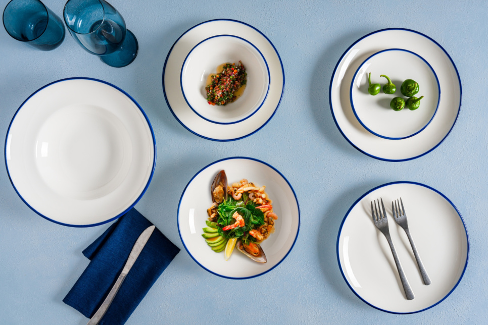 Tallerken 21 cm, Gourmet Linea Blue - Bonna