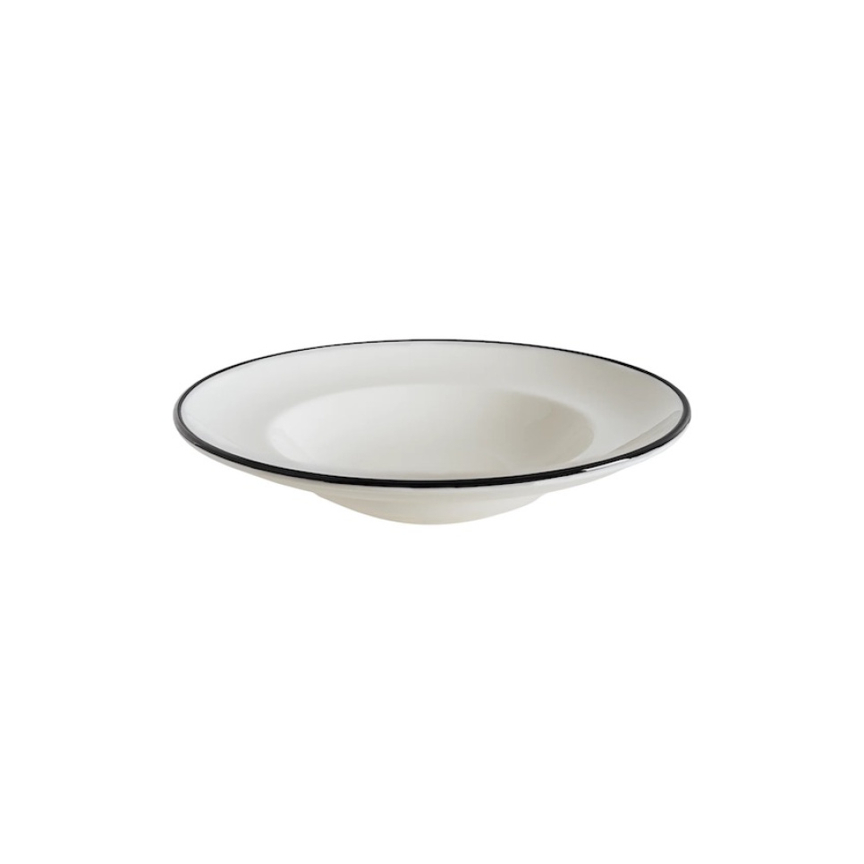 Dyp tallerken 24 cm, Gourmet Linea Black - Bonna i gruppen Borddekking / Tallerkener, Skåler & Fat / Tallerken hos The Kitchen Lab (1069-31833)