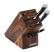 Knivblokk for 5 kniver + Bryne, Acacia - Continenta