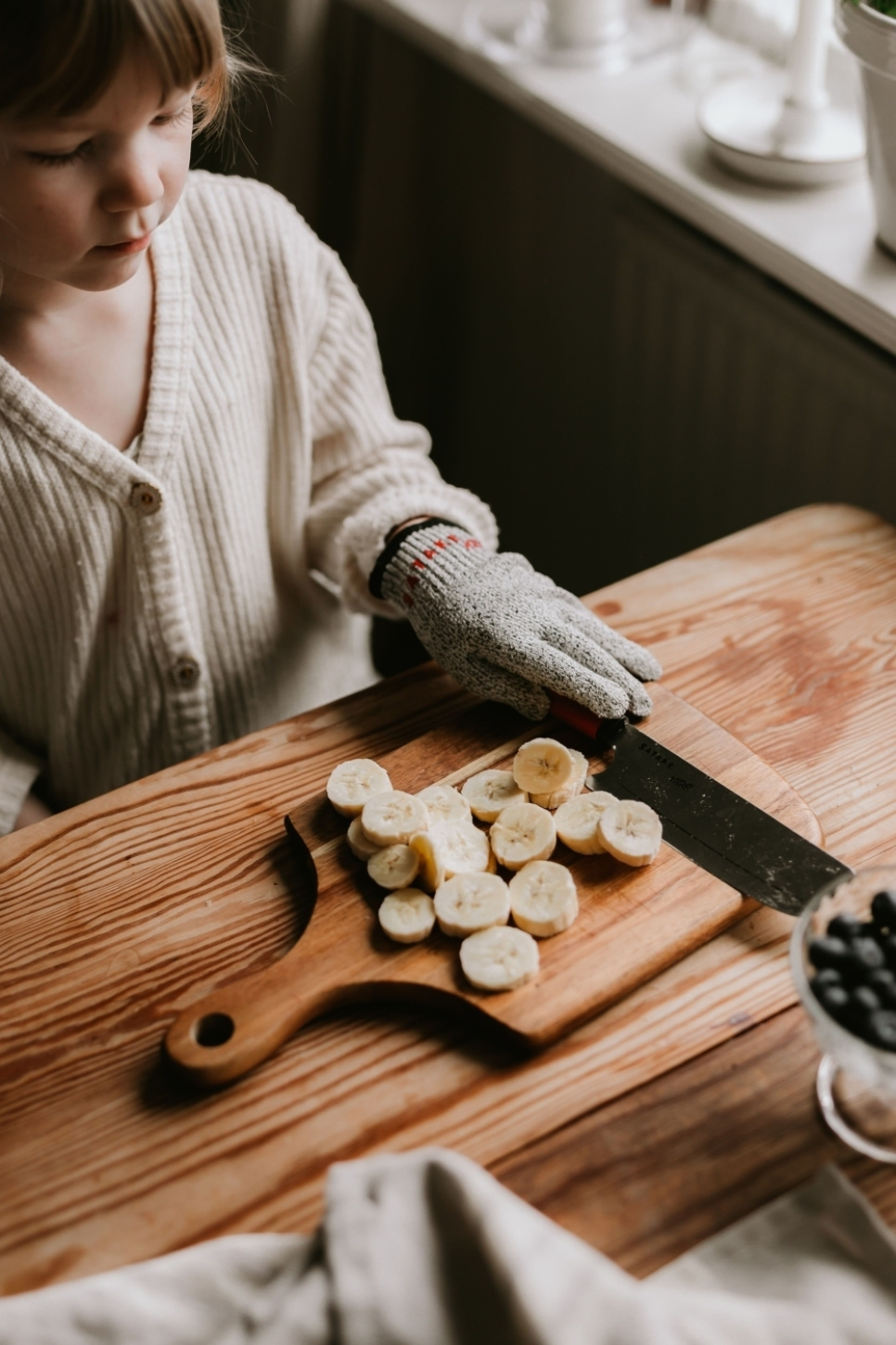 Barnekniv med skjærebestandig vott - Satake