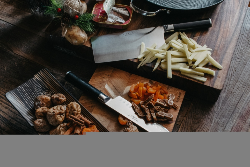 Santokukukniv 17,5 cm + kinesisk hakke 18 cm - Karimatto