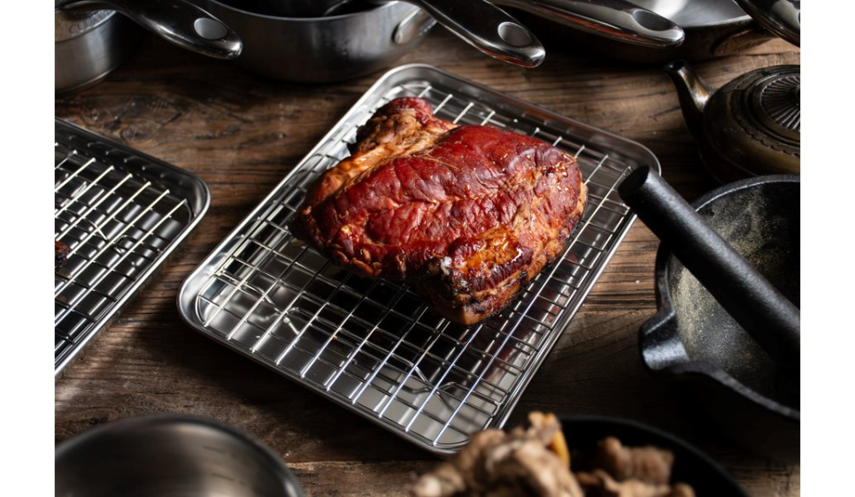 Stainless steel oven tray + griddle, 26x20 cm - Culimat Stainless steel oven tray + griddle, 26x20 cm - Culimat