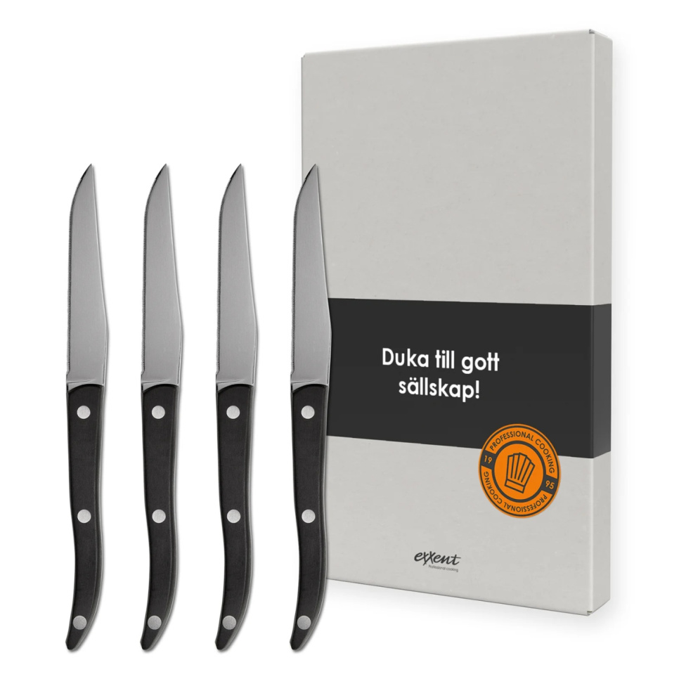 Grillkniver Palermo Curve, 4-pakning - Exxent