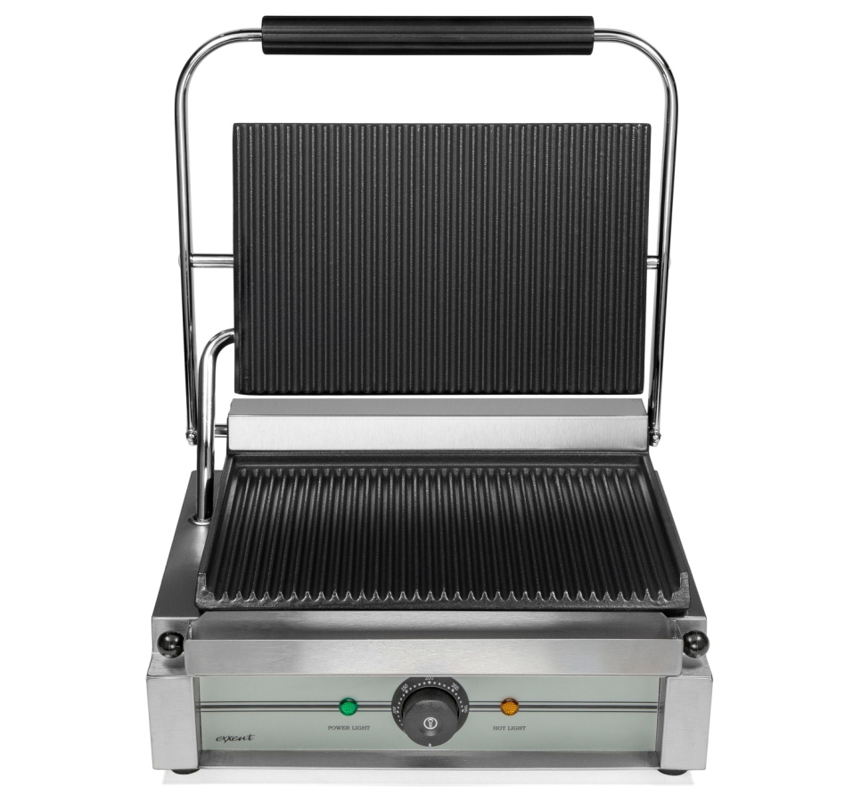 Panini-klemmegrill, riflet - Exxent i gruppen Kjøkkenapparater. / Varme & Koke / Grillplater hos The Kitchen Lab (1071-32018)