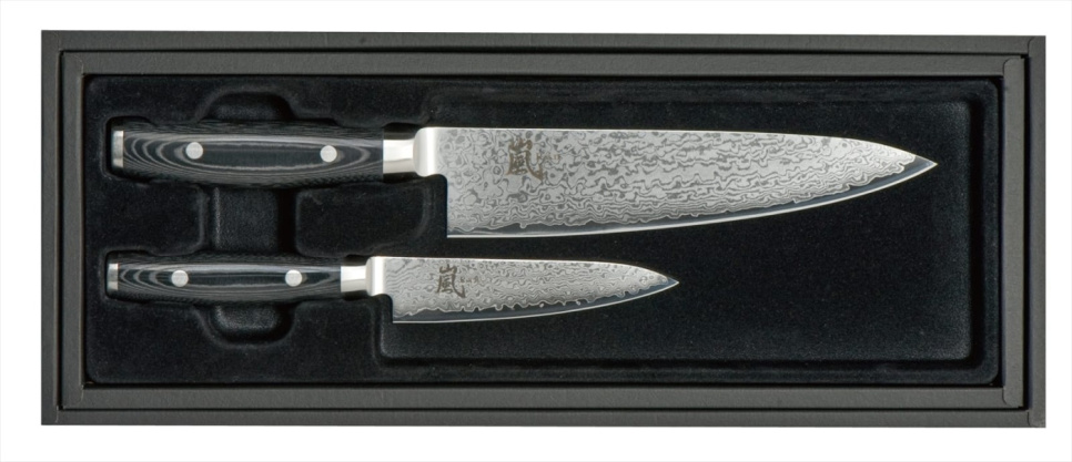 Knivsett 2 deler Kokkekniv 20 cm + Brukskniv 12 cm - Yaxell RAN i gruppen Matlaging / Kjøkkenkniver / Knivsett hos The Kitchen Lab (1073-13371)