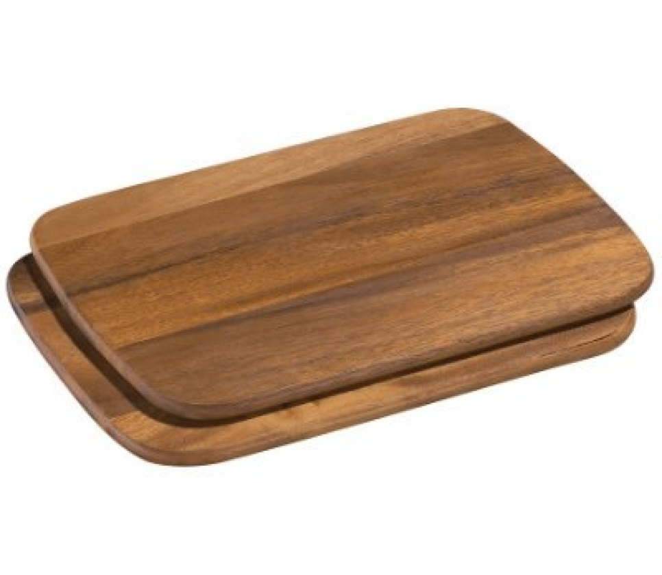 Serveringsplate/ostebrett i Acacia Wood, 28x20cm, 2-pack - Zassenhaus i gruppen Borddekking / Tallerkener, Skåler & Fat / Fat hos The Kitchen Lab (1073-27596)