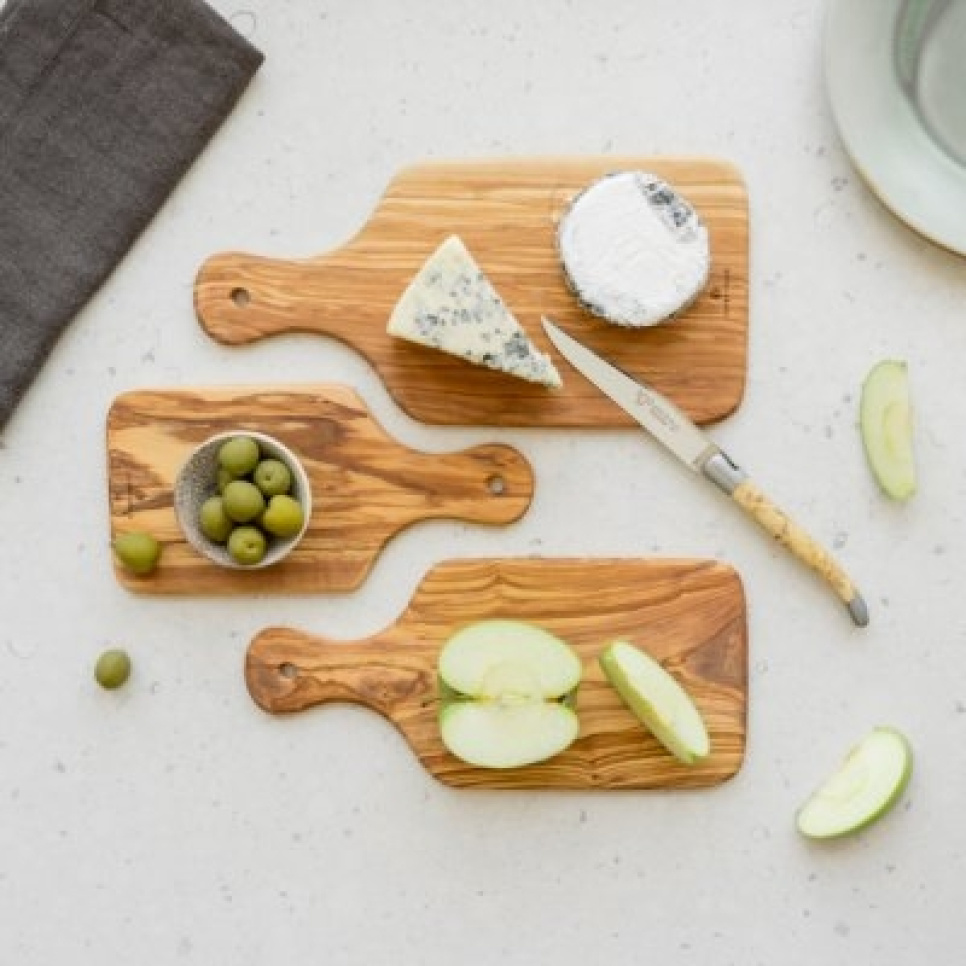 Skjærebrett/serveringsplate med håndtak, oliventre, 26 cm - Zassenhaus Skjærebrett/serveringsplate med håndtak, oliventre, 26 cm - Zassenhaus