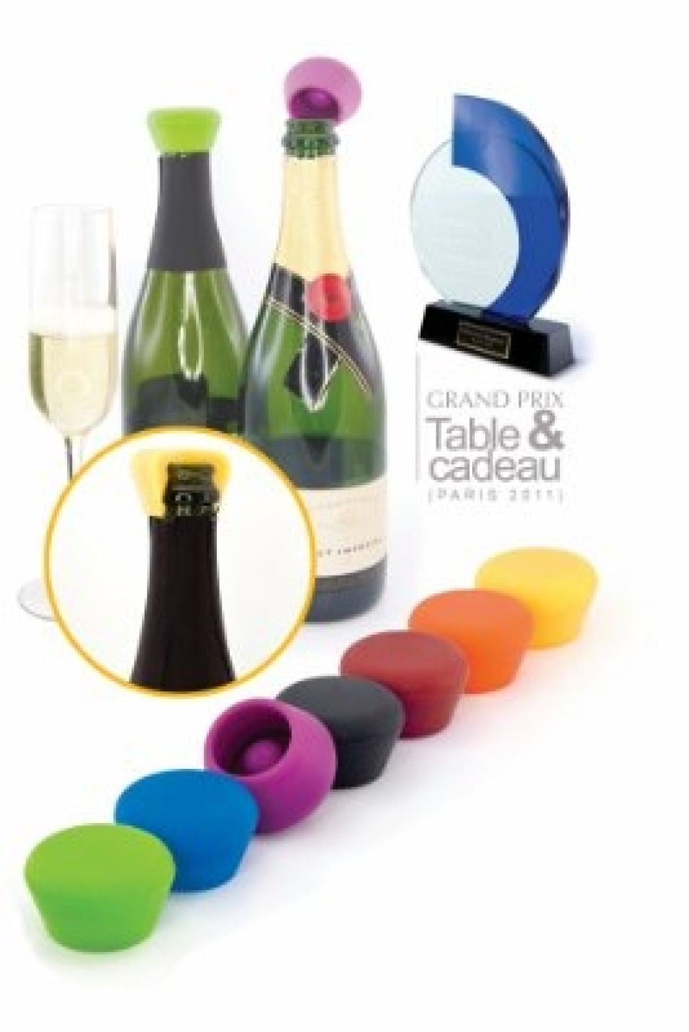 Champagne tørketrommel i silikon, 2-pack - Pulltex i gruppen Bar og Vin / Tilbehør til vin / Sealers hos The Kitchen Lab (1073-27613)