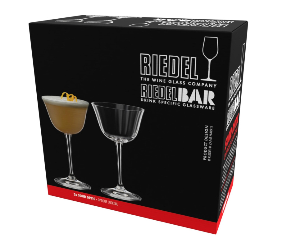 <p>Sourglas fra Riedels Drink Specific-serie, formgivet sammen med mixologen Zane Harris. Den åbne kupa i optisk klart glas forstærker aromerne i drinkens ingredienser og stilken holder drinken køl under servering. Passer til Pisco Sour, Whiskey Sour, Dai