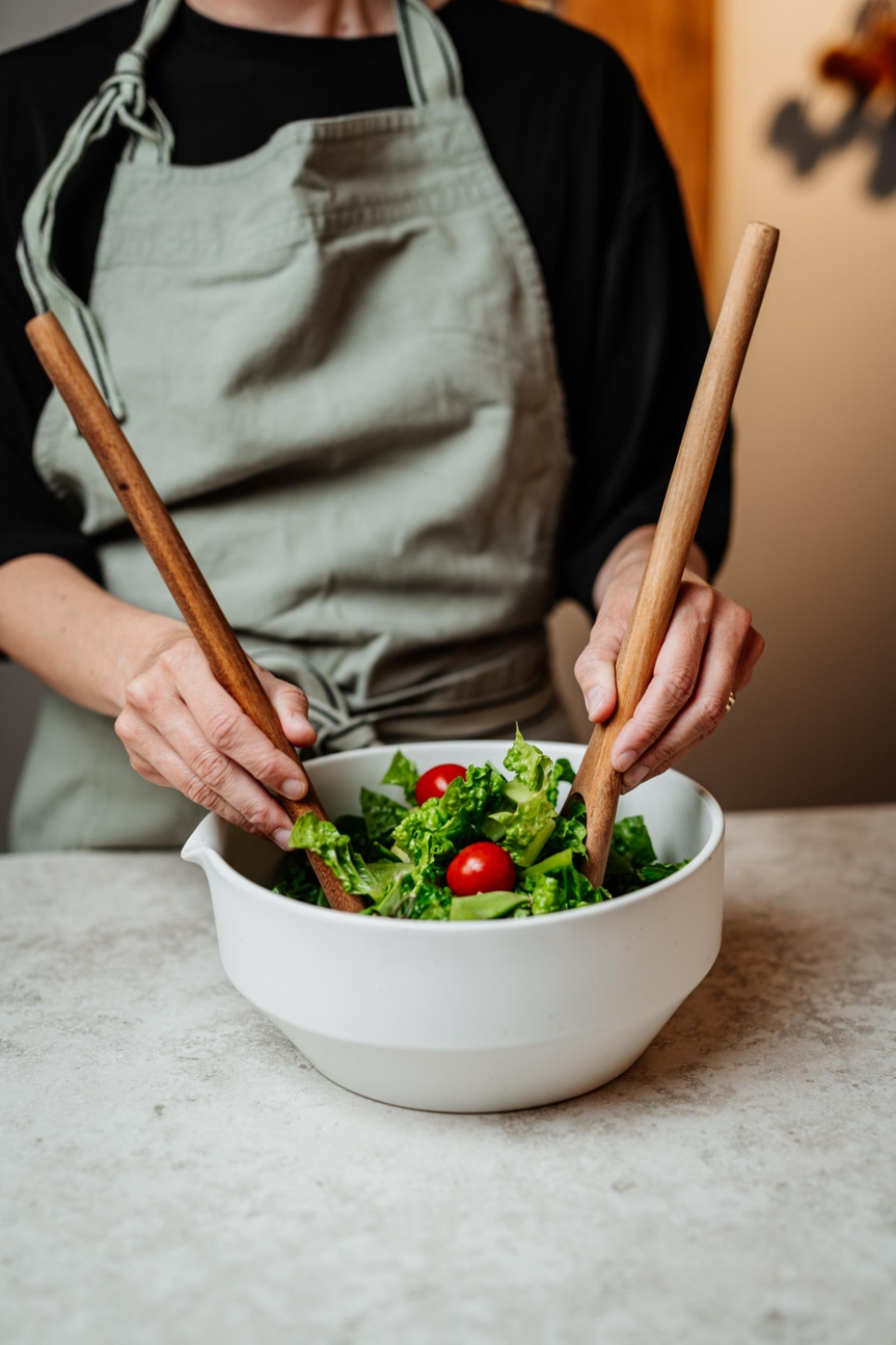 Salatbestikk i akasie, 35 cm - Zassenhaus