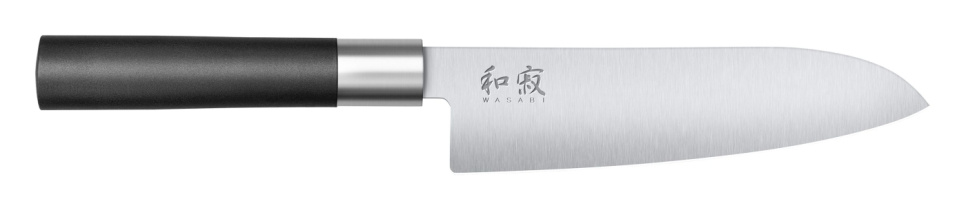Santokukniv 16,5 cm - KAI Wasabi Sort i gruppen Matlaging / Kjøkkenkniver / Santokukniv hos The Kitchen Lab (1074-13953)