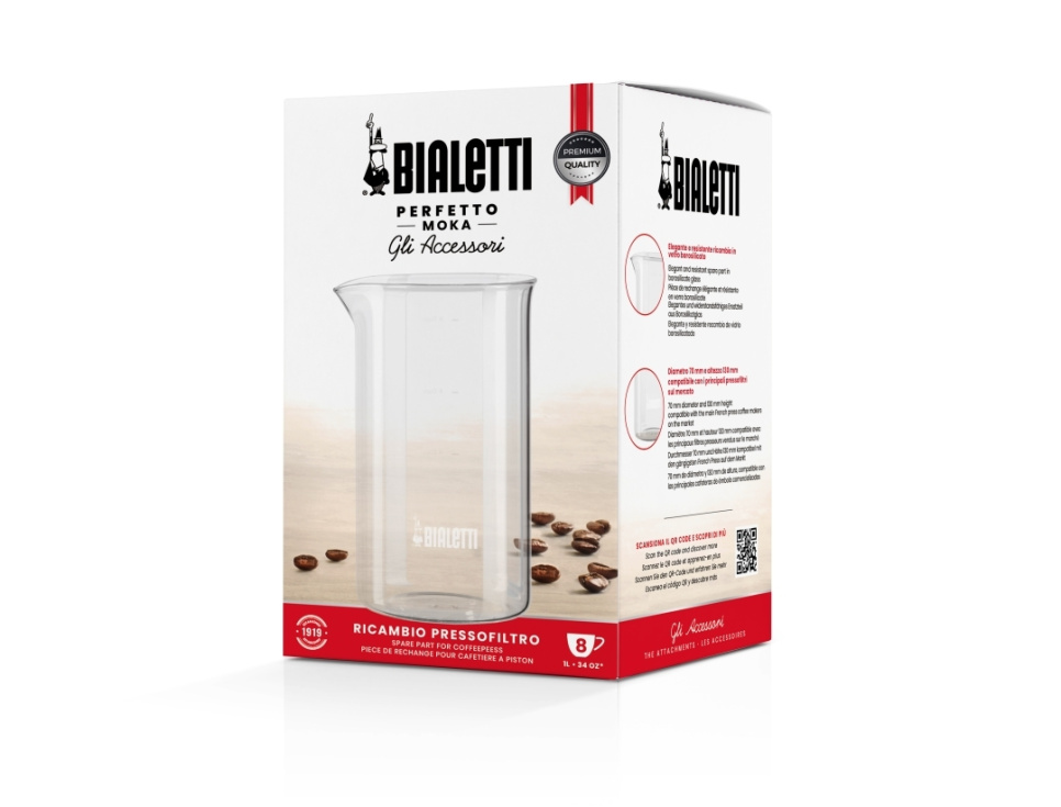 Reserveglass til French Press, 8 kopper - Bialetti