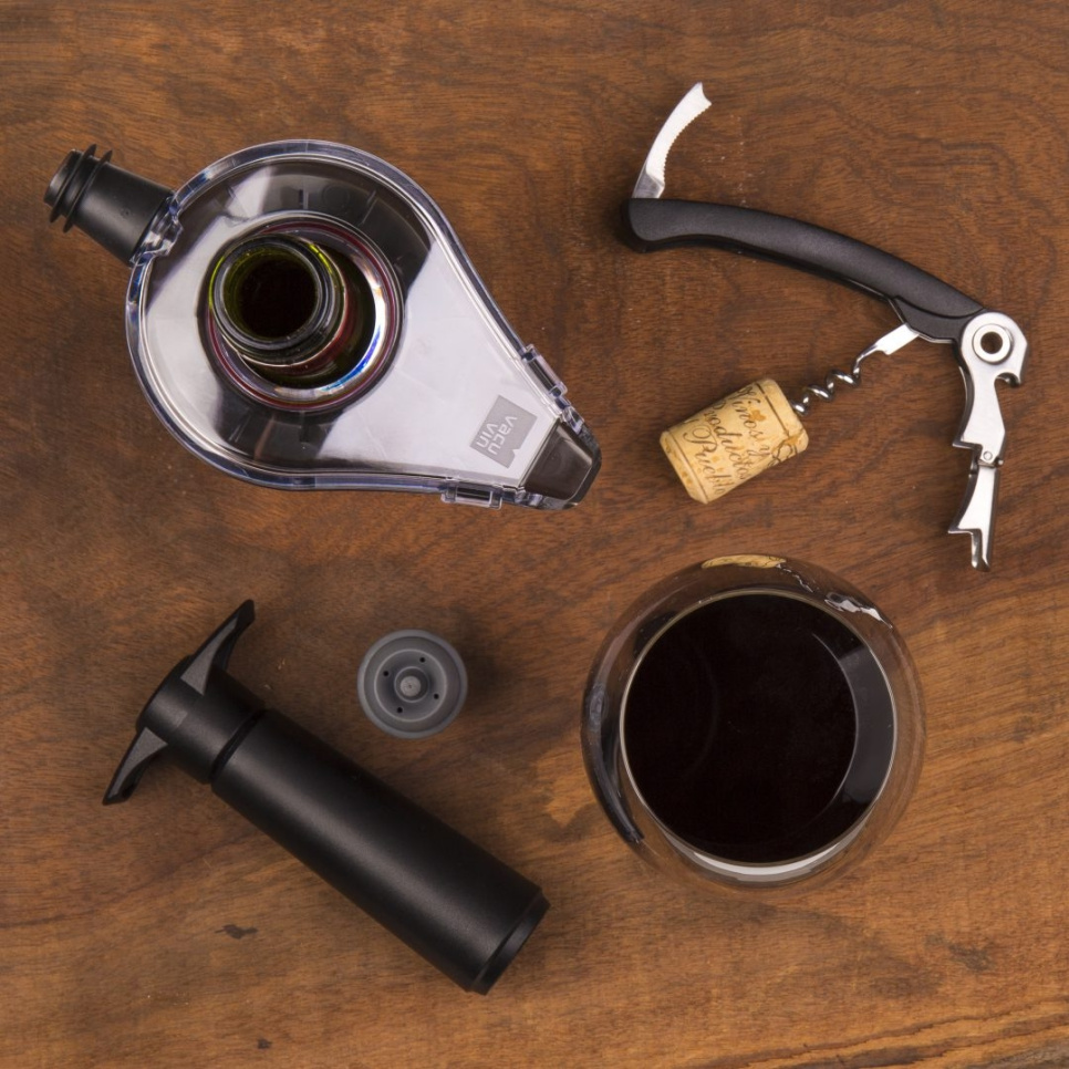 Vinoppbevarer, svart - Vacuvin