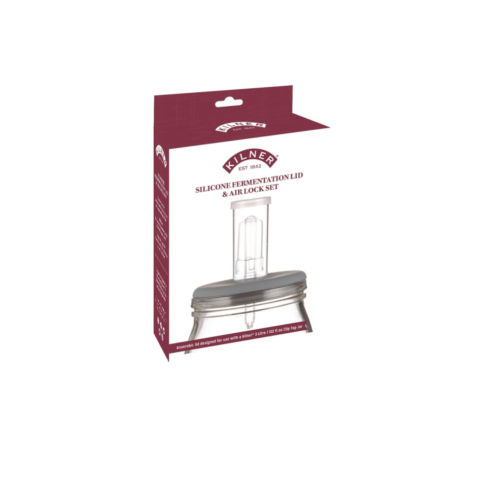 Fermenteringssett med lokk og luftsluse - Kilner
