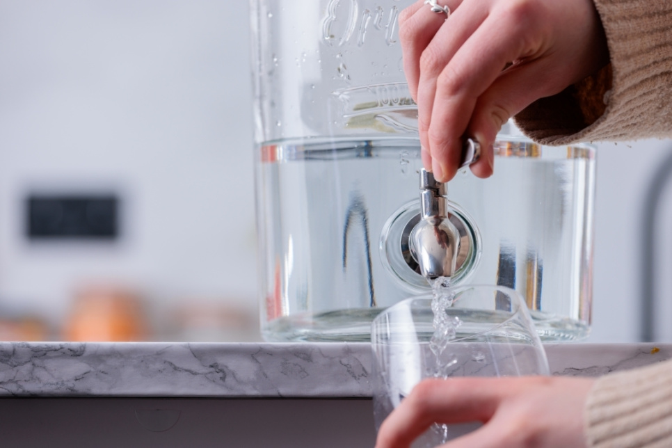 Kran i rustfritt stål for dispenser - Kilner