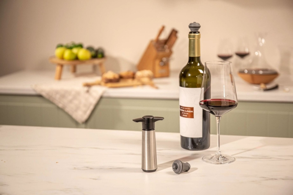 Vinoppbevarer, rustfritt stål - Vacuvin