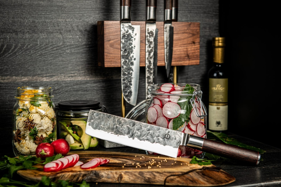 Magnetisk knivblokk i valnøtt - Style de Vie